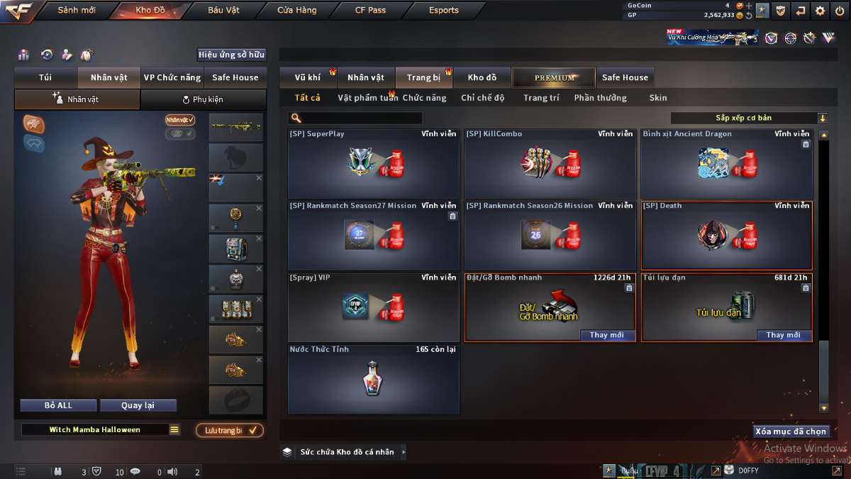 shop acc cf uy tin gia re